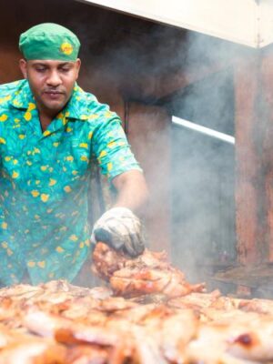 Scotchies Jerk Centre, World Famous Best Jamaican Jerk Chicken, Coral Gardens, Montego Bay, Jamaica